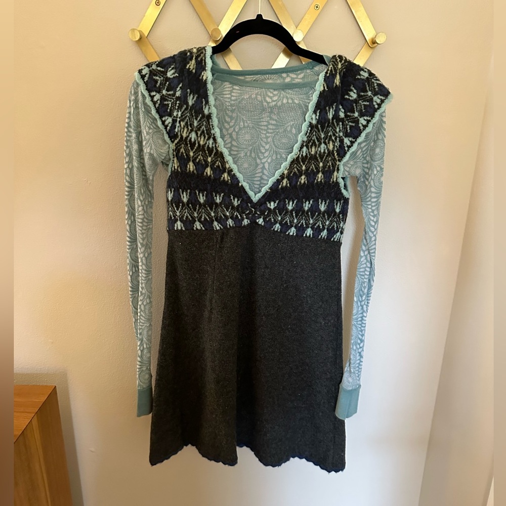 Free People Wool Dress With Undershirt